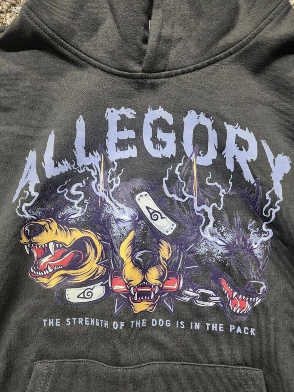 Allegory Naruto Hoodie in Grey. Size S #anime #naruto